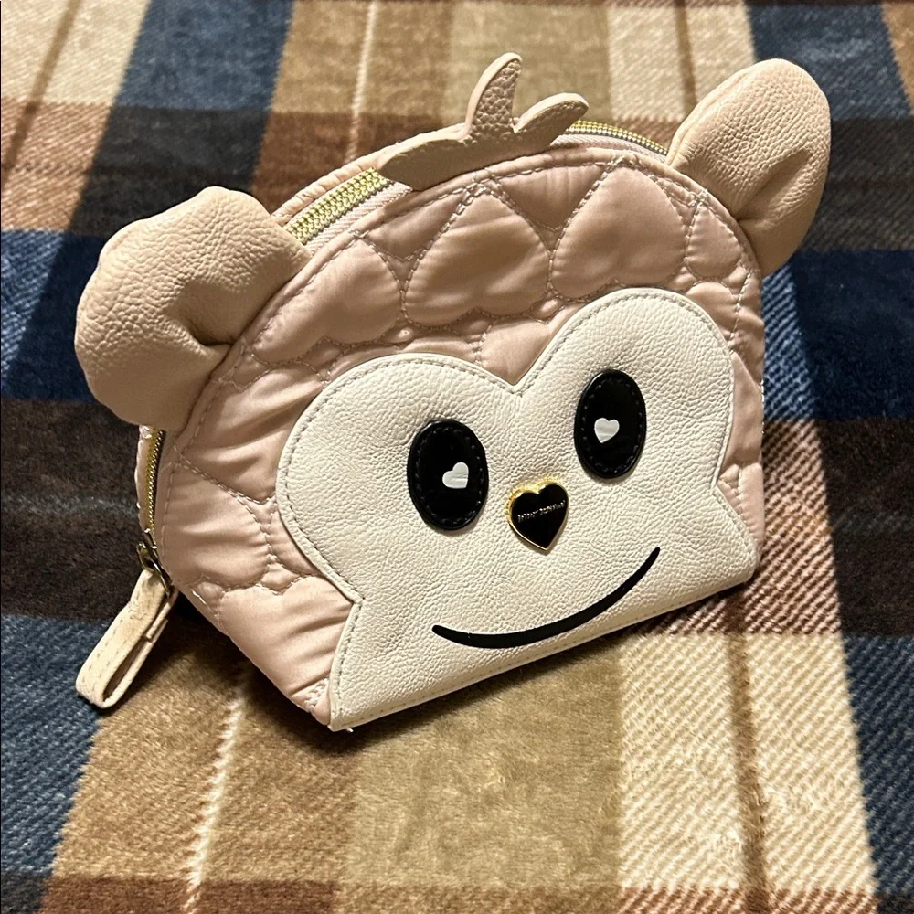 Betsey Johnson Pink Monkey Face Quilted Bag givie - Picture 12 of 14